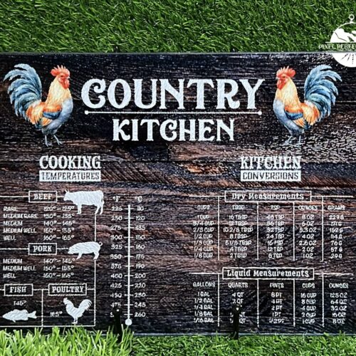 Country Kitchen Tempered Glass Cutting Board